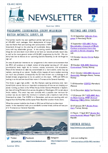 ICE-ARC Internal Newsletter Spring-Summer 2016 - image